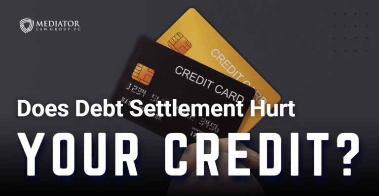 does debt settlement hurt your credit